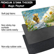 Rat and Sunflowers TCG Playmat Magic Card Battle Mat Non-Slip Durable 35X60CM Commander playmat Board Game Mat for TCG Card Pad