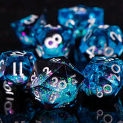 Resin Dice Set Sharp Edge Dice Handmade Resin D&D Dice Set for Dungeons and Dragons Gifts Digital Dice D20 Dice