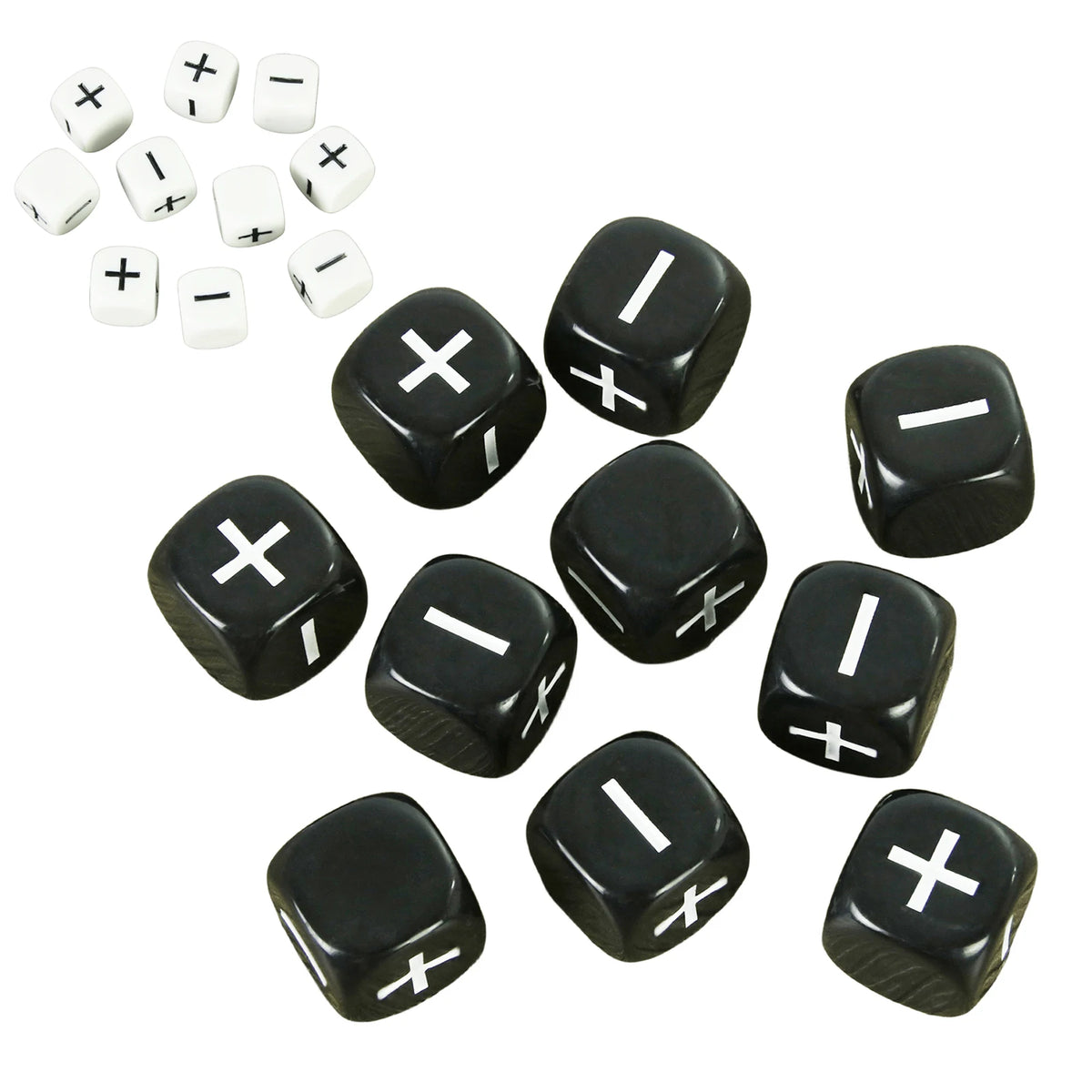 Black Resin D6 Dice Set - 10 Piece