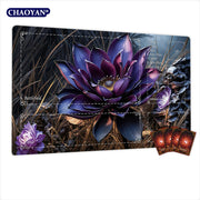 Polluted Purple Lotus Magic Card Battle Mat TCG Playmat Anti-slip Base 35X60CM Gathering Gaming Mats Board Game Mat for TCG