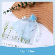 100Pcs/lot 7x9 9x12 10x15 13x18CM Organza Bags Jewelry Bag Wedding Party Decoration Drawable Bags Gift Pouches Jewelry Packaging