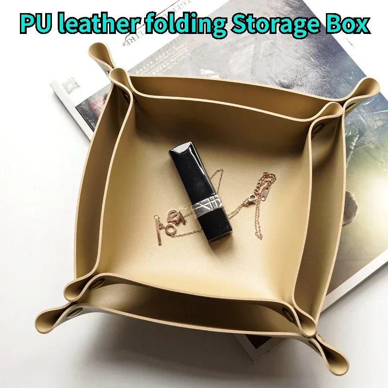 Fold-Flat PU Dice Tray & Storage - Design 3