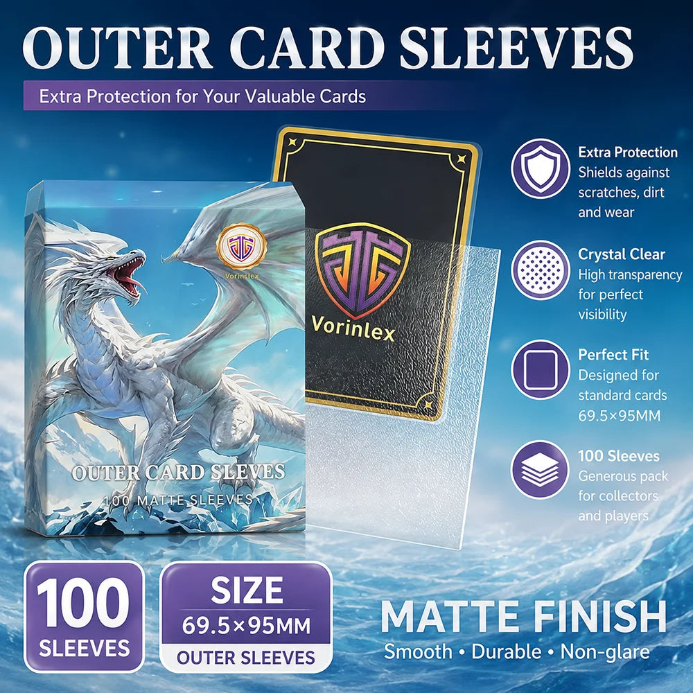 Matte Card Sleeves - 100 Pack - 69.5X95MM