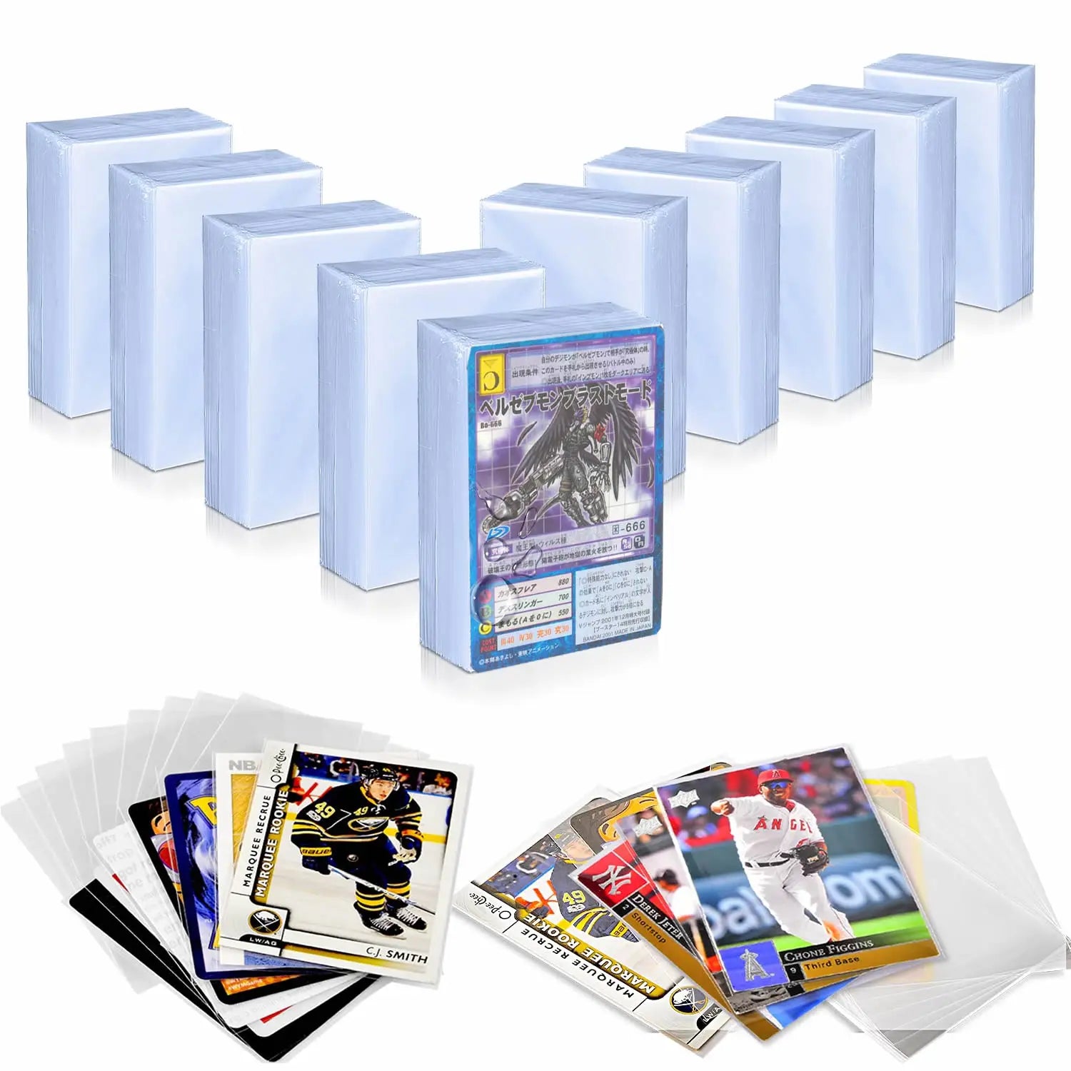 Clear Card Sleeves - 100 Pack - Design 6