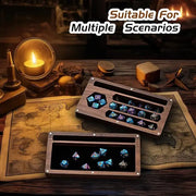 Wooden Dice Tray Wood Storage Box for Resin Dice Tray with Phone Stand Magnetic Dice Storage Box Case for DND RPG COC Player