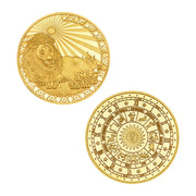 12 Creative Twelve Constellations Gold Plated encrusted Collectible Coins Abstract Art Zodiac Coin Set Crafts Gifts