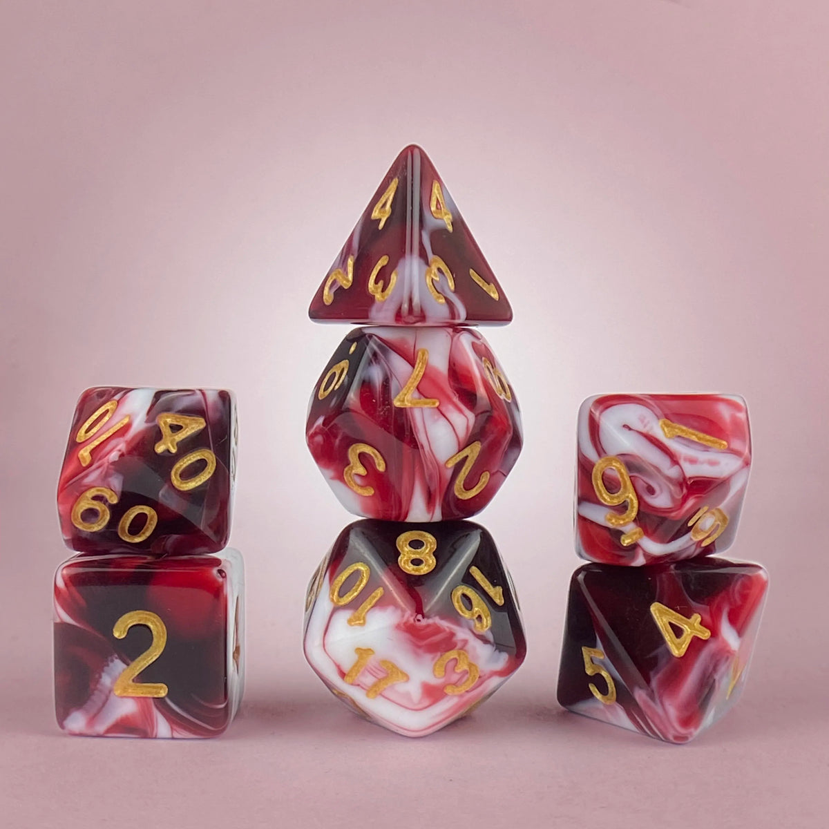 Two-Tone Dice Set with Bag – 9 Colours to Choose From