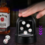 New Dice Cup Press with 5 Dices Upgraded Entertainment Table Games Dices Game Bar Dice for Family Bar Restaurant KTV 4 Colors