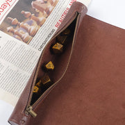 Foldable Dice Rolling Mat Tray with Zipper PU Leather Dice Bag for RPG DND Multi-Sided Dice Storage Bag Game Accessories