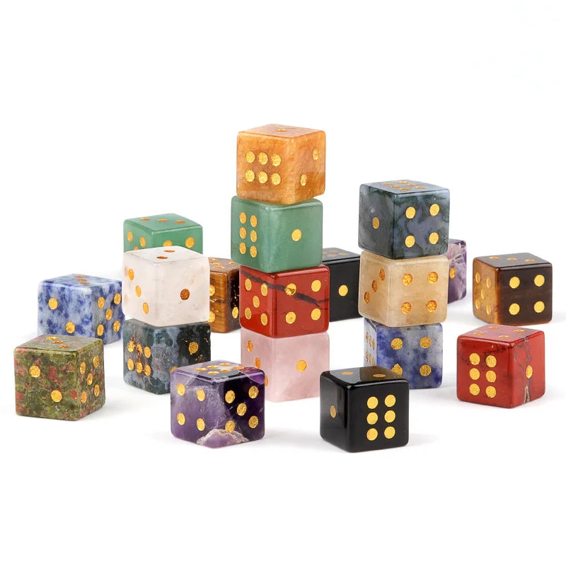 Natural Stone Dice – 13 Colours to Choose From