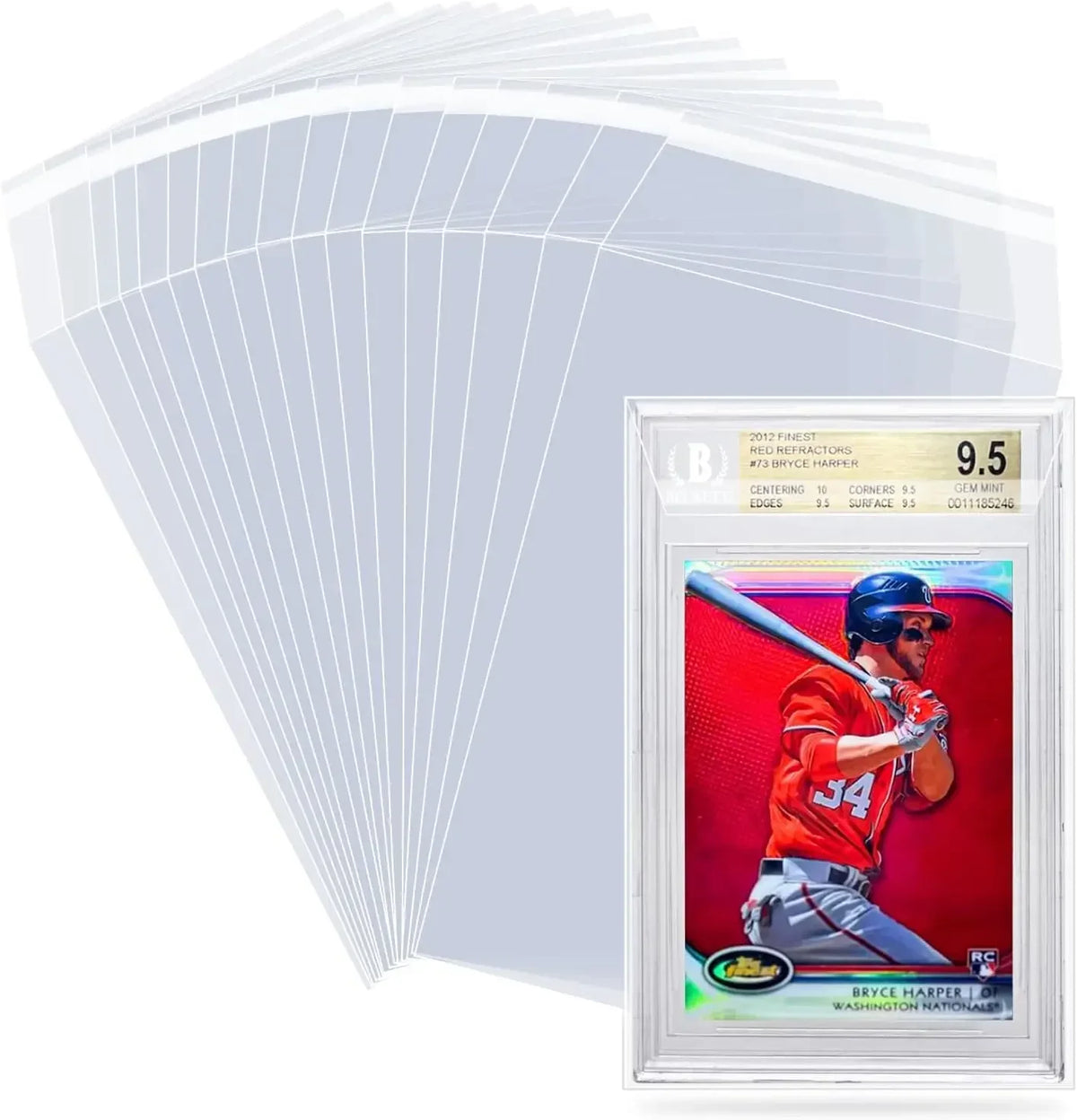 Clear Card Sleeves - 100 Pack - Design 22