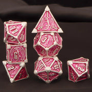 Dungeon and Dragon DND Metal Dice Set D&D, 7 Piece Polyhedral Role Playing RPG D and D Dice D20 D12 D10 D8 D6 D4