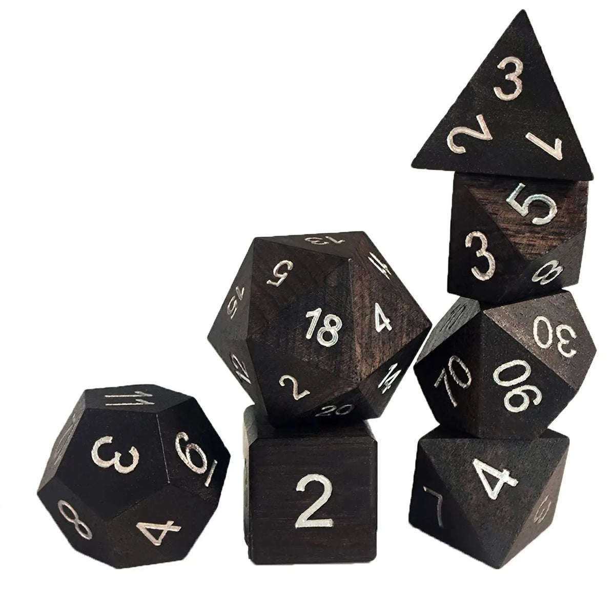 Wooden Dice Set – 12 Colours to Choose From