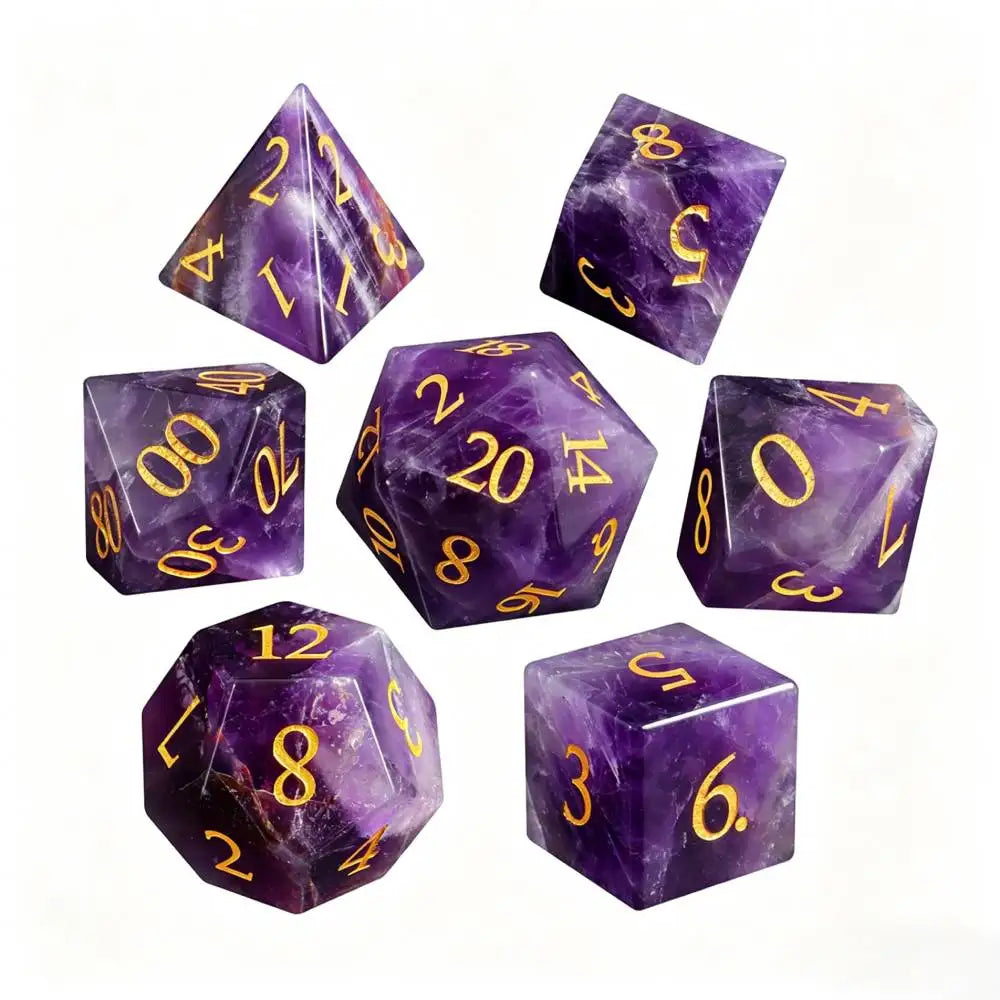Amethyst RPG Dice Set