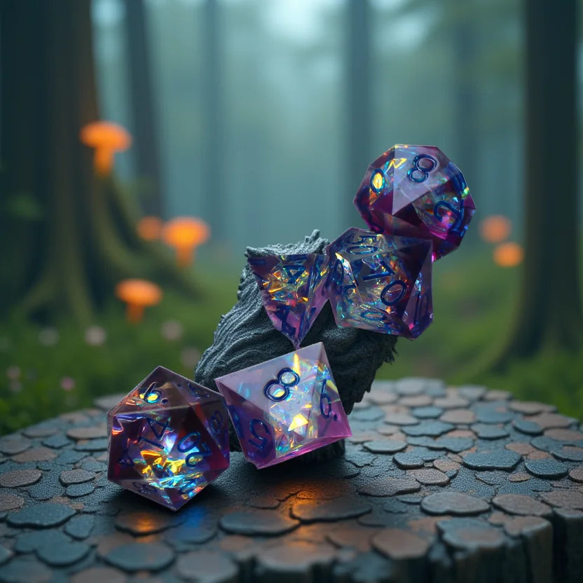 Mineral-Style RPG Dice Set - 7 Piece - Design 7