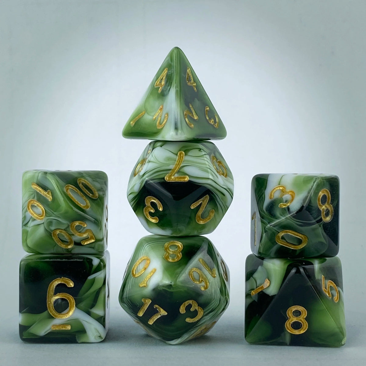 Two-Tone Dice Set with Bag – 9 Colours to Choose From