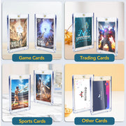 30 Pieces of 35Pt Clear Magnetic Card Storage Boxes Acrylic Uv-Resistant Card Holders with Magnetic Closure Ideal for Collectors