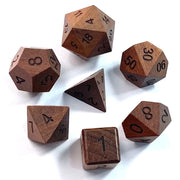 DND Wooden Dice for Board Games, Role-Playing Dice for Dungeons & Dragons D&D Dices Wood Cubes Polyhedral RPG Dices Set D6 D20