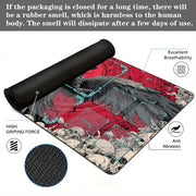 Gothic-style Goat-headed Demon TCG Playmat Magic Card Mat Stitched Edge Non-Slip Durable Tabletop Playmat Board Game Mat for TCG