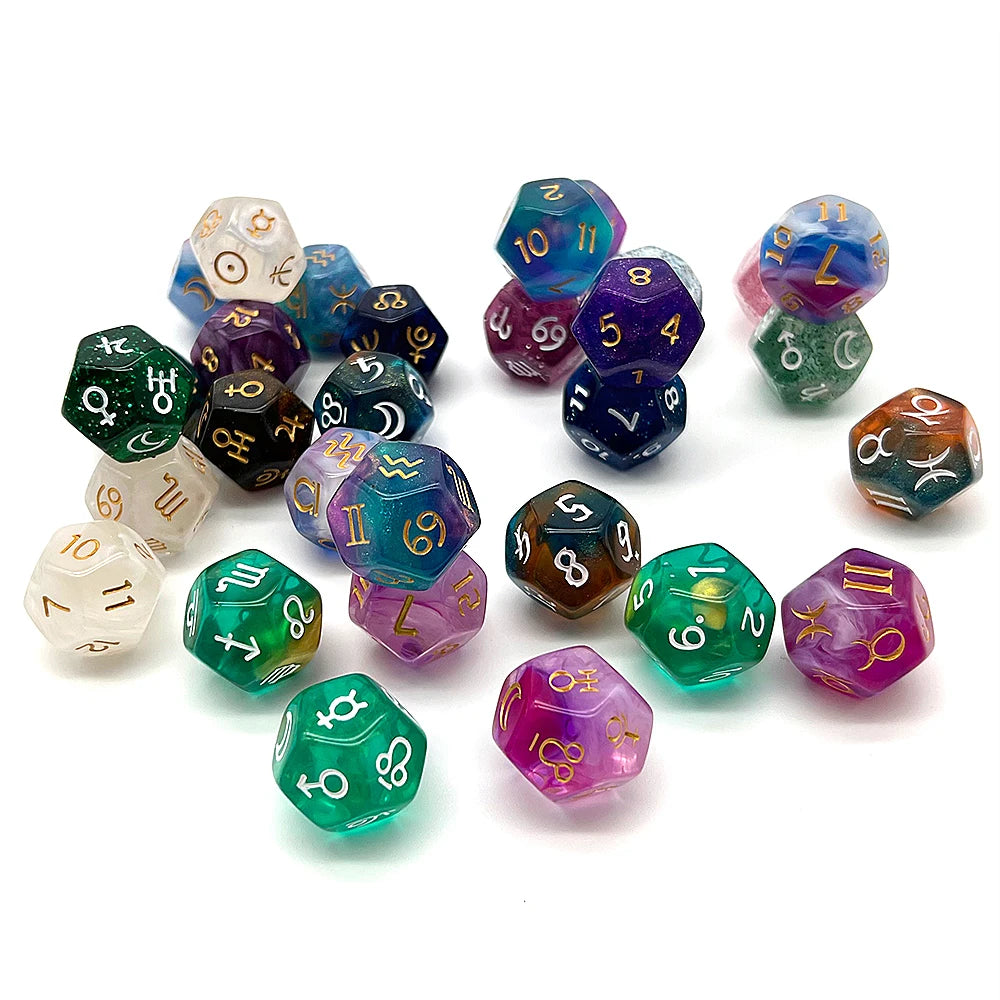 Pink Metal RPG Dice Set - 3 Piece