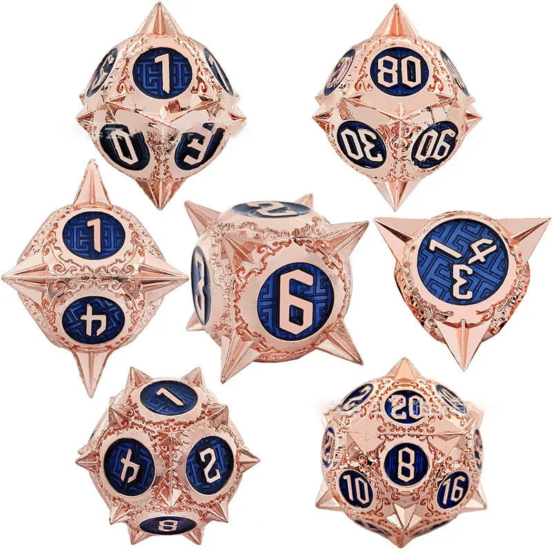 Antique Dragon Metal D6 Dice - Design 3