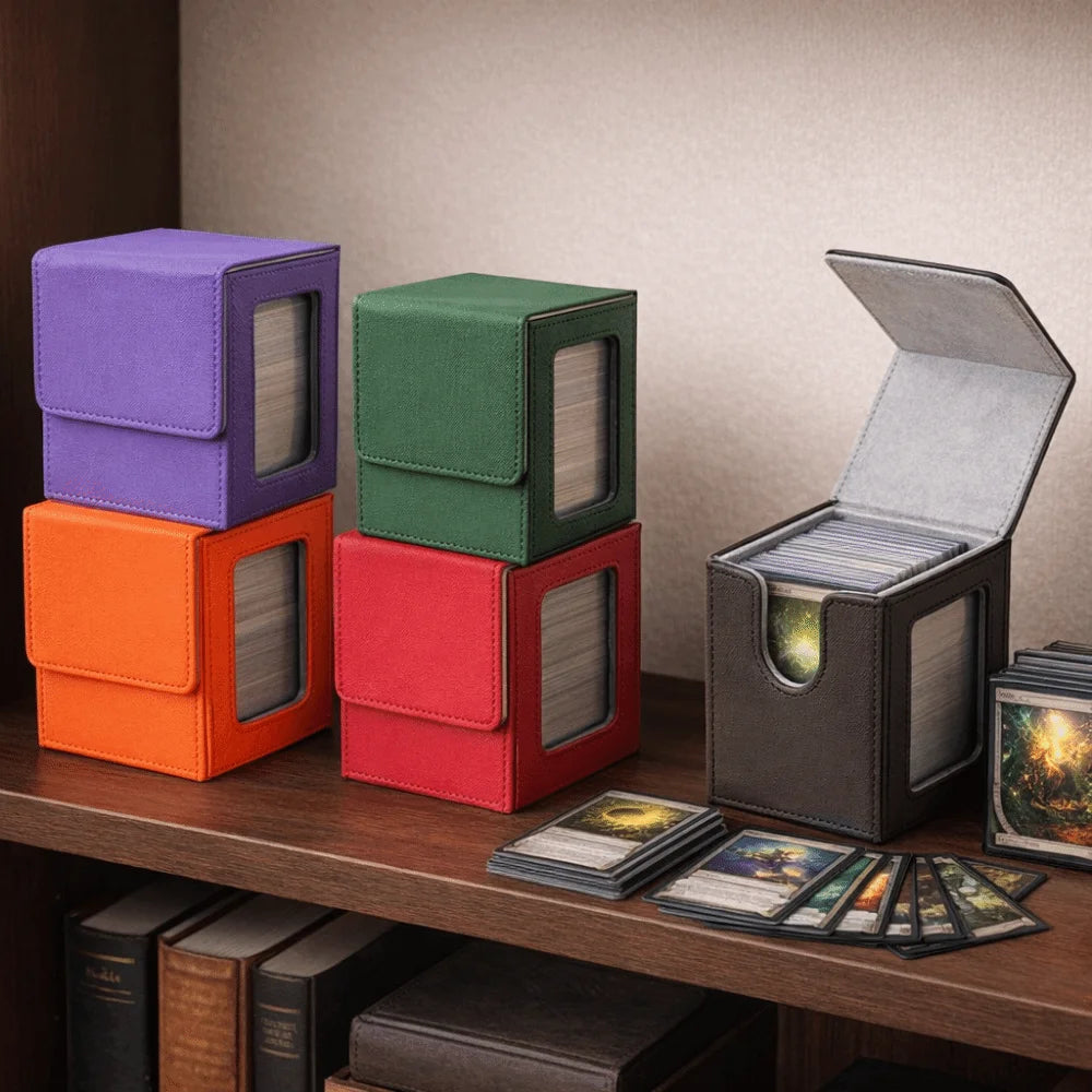 PU Window Card Collection Box – 9 Colours to Choose From