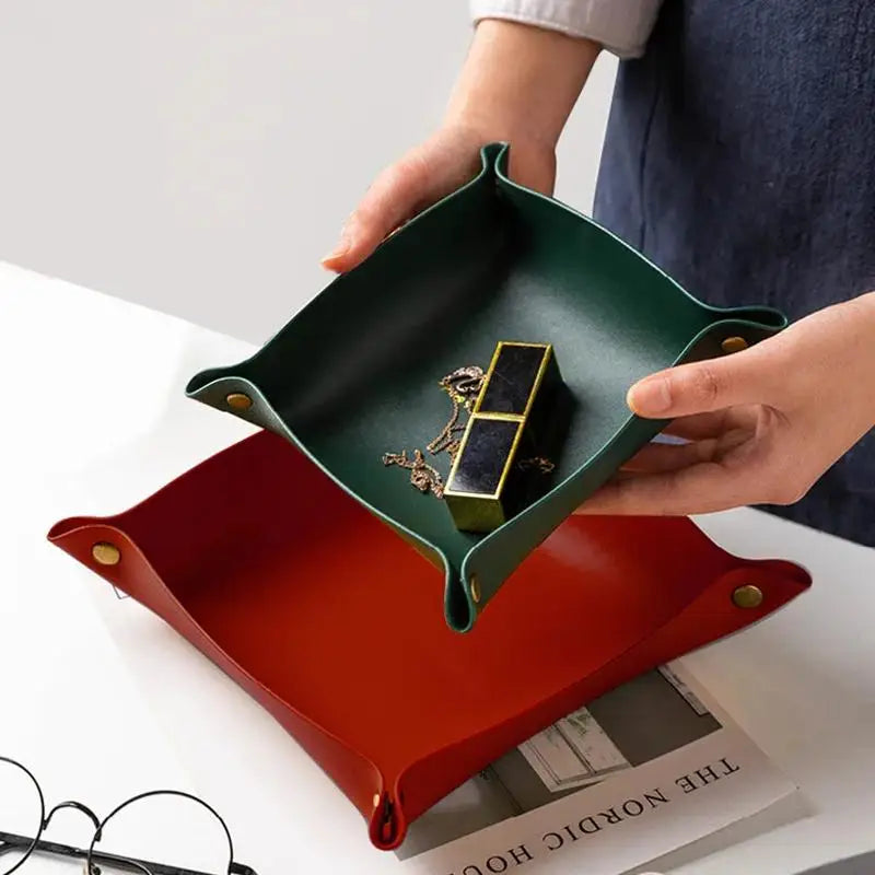 Fold-Flat PU Dice Tray & Storage - Design 4