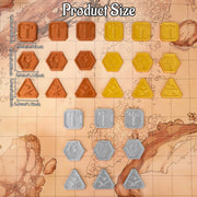 RPG Dwarven Tokens Set for TTRPG - Forged Miniature Treasure for Fantasy Board Games, Collectible Props & Gift for RPG Fans