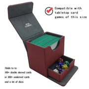 TCG Deck Case for Magic/YuGiOh Card Box Holder Containe Board Game Holder Satin Tower Dec Box: 100+ Black,Red,Blue,Green,Yellow