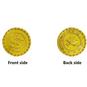 100/200PCS Plastic Pirate Gold Silver Coin Halloween Kids Birthday Party Decoration Fake Coins Game Treasure Hunt arty Supplies