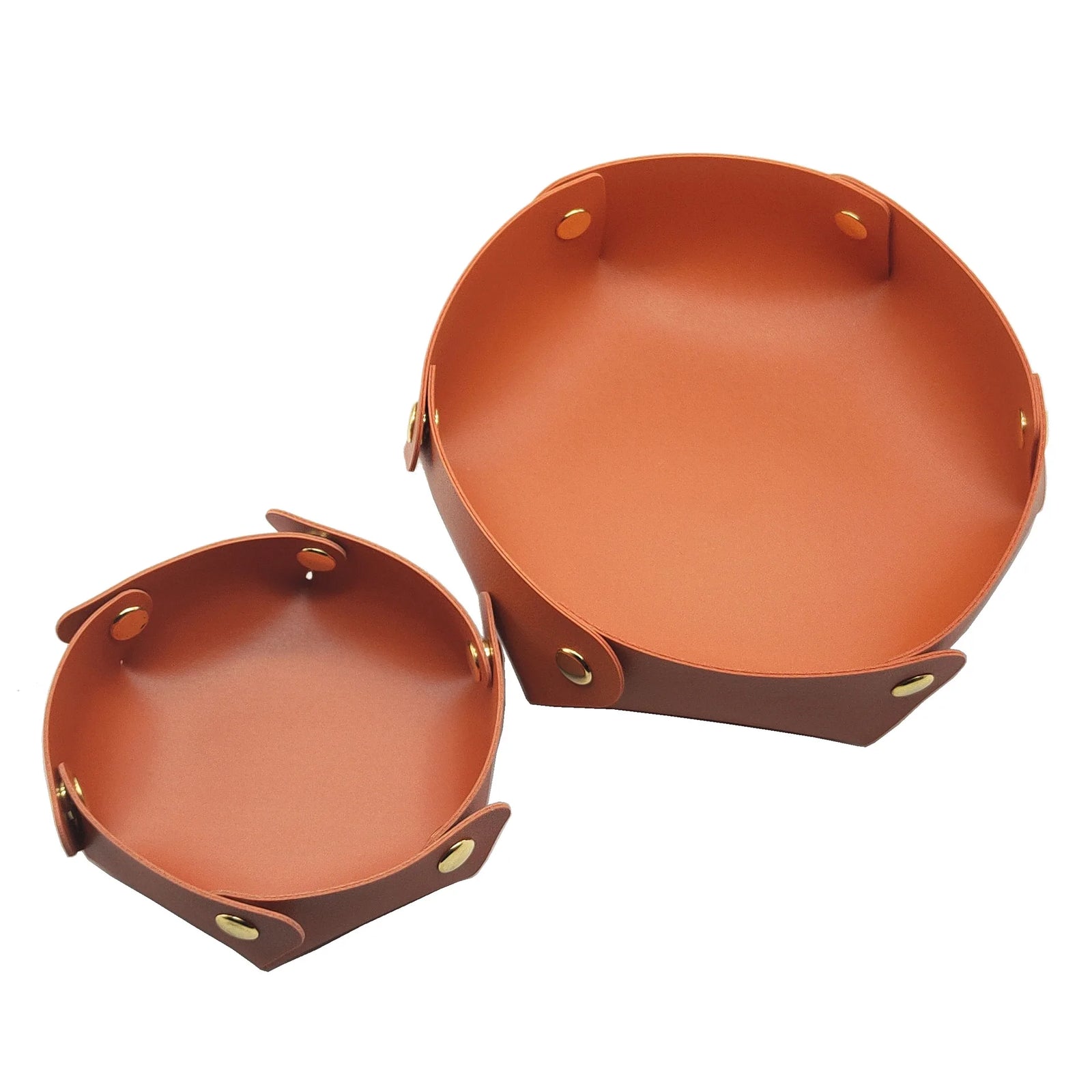 1pc Leather Dice Storage Tray Desktop Organizer For Key Jewelry Cosmetic Storage Box Folding Organizer Home Decor