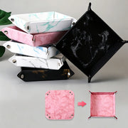Dice Tray Leather Dice Tower for DND MTG Dices Storage Board Game Accessories Foldable Desktop Storage Box Shaped Square Hard