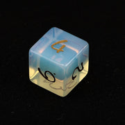 1-7PCS Opal Synthetic Gem Dice Carving Digital Dice set DND TRPG for Dungeons & Dragons gemstones Crystal Stone Dice D20 D6