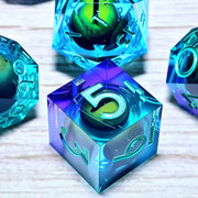 DND Resin Dice 7-Piece Set for Dungeons and Dragons DND 5e RPG Gift, Board Game Tabletop Role Playing Dice Game, Birthday Gift,