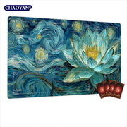 Polluted Purple Lotus Magic Card Battle Mat TCG Playmat Anti-slip Base 35X60CM Gathering Gaming Mats Board Game Mat for TCG