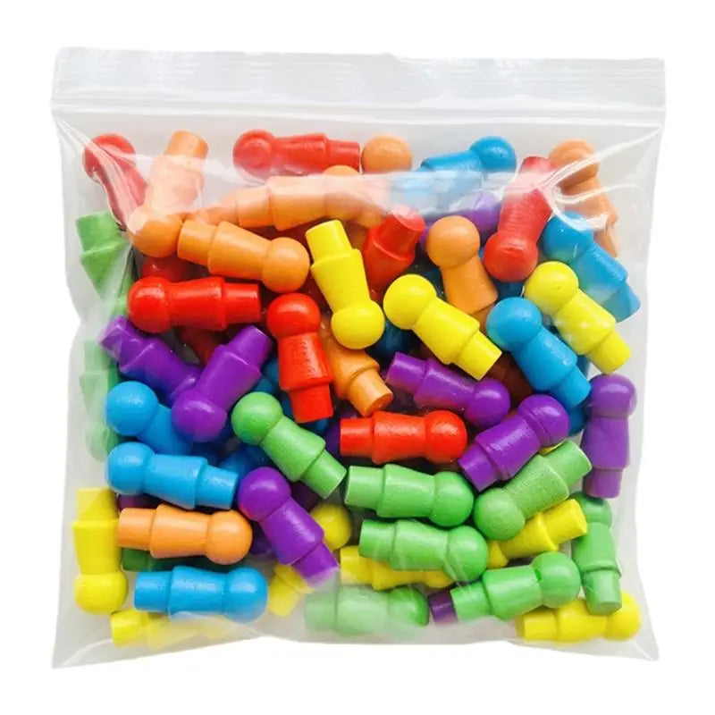 Wooden Game Tokens - 60 Pack