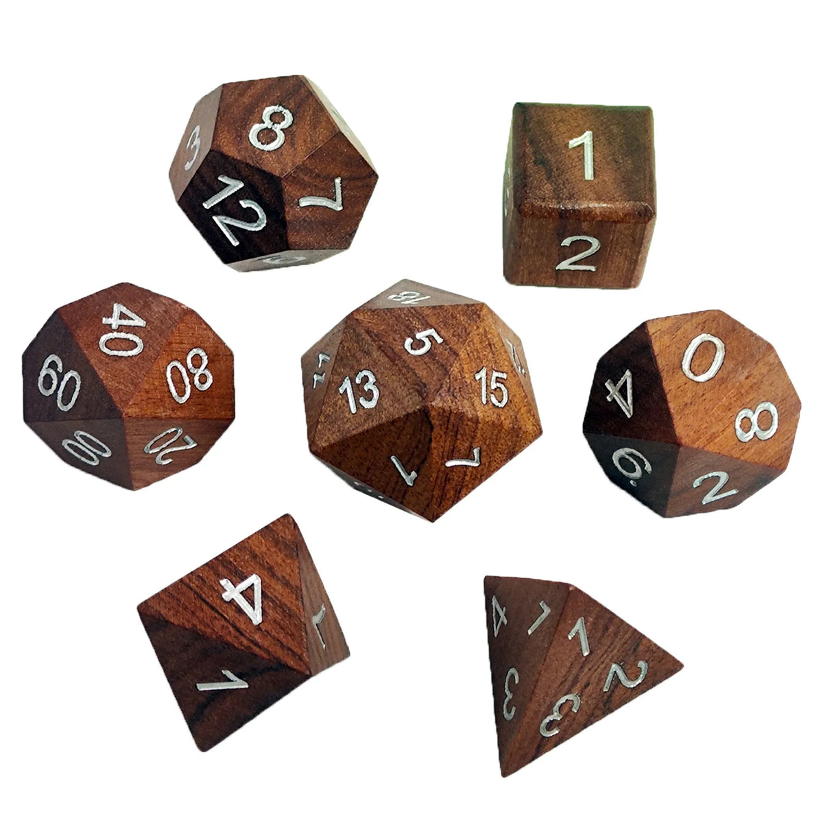 Wooden Dice Set – 12 Colours to Choose From