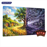 Polluted Purple Lotus Magic Card Battle Mat TCG Playmat Anti-slip Base 35X60CM Gathering Gaming Mats Board Game Mat for TCG