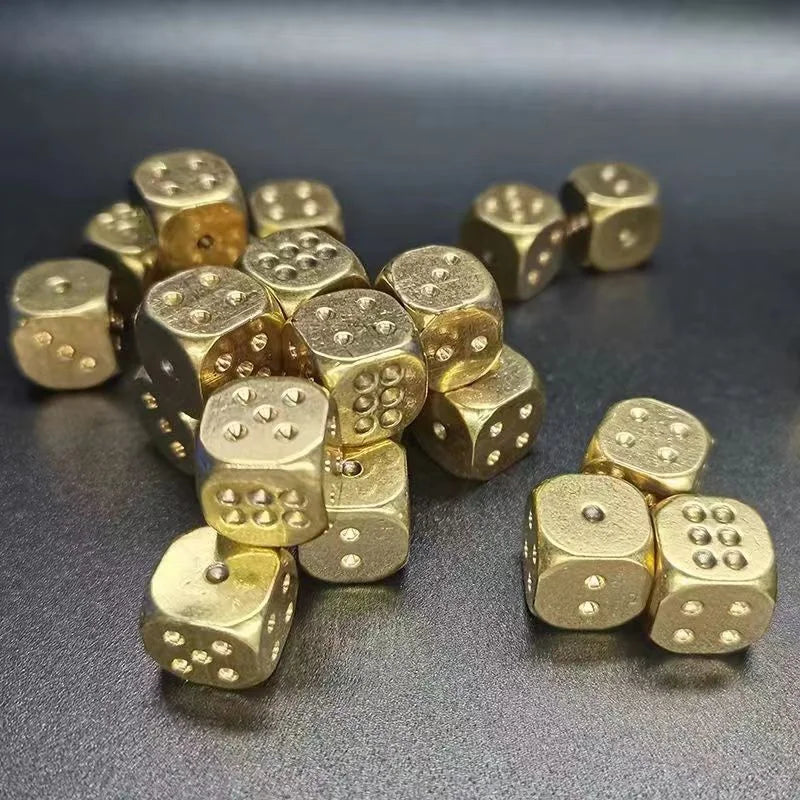 Gold Metal RPG Dice Set - 2 Piece