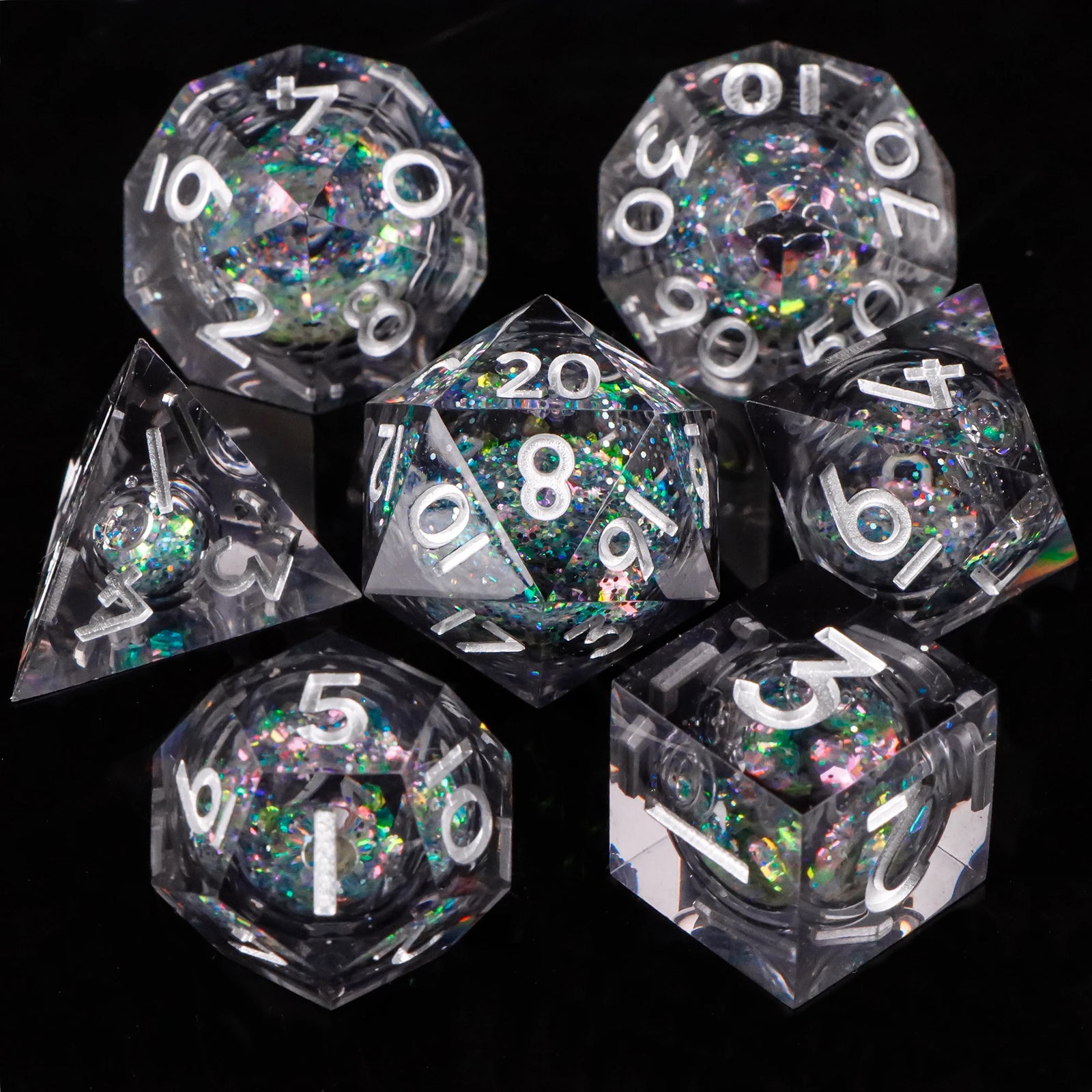 Mineral-Style RPG Dice Set - 7 Piece - Design 6