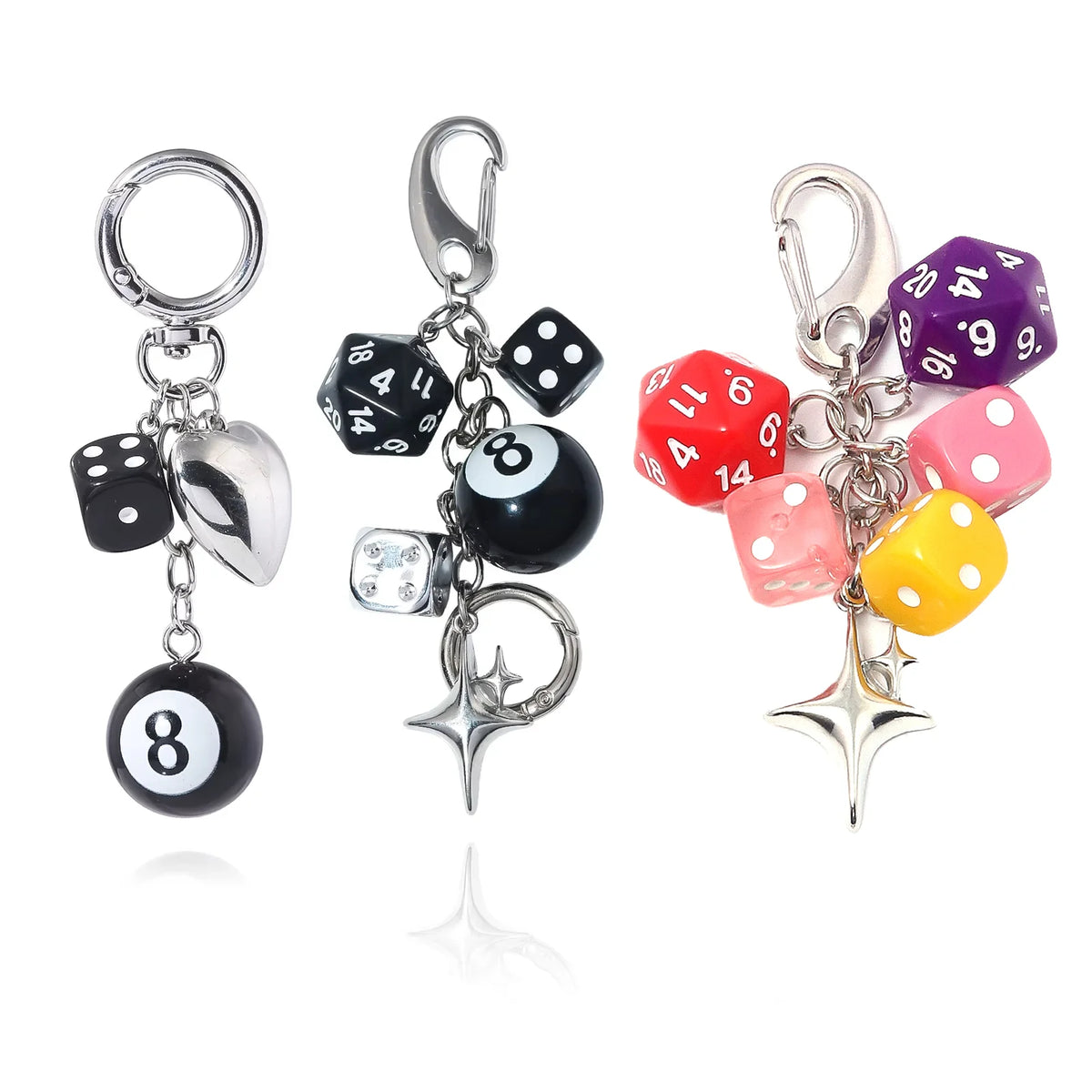 Antique Metal RPG Dice Set - Design 4