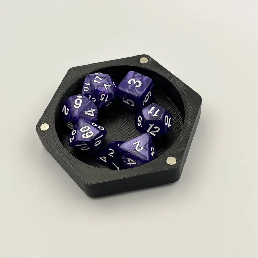 Acrylic Dice Storage Box - Matte Black – 17 Colours to Choose From