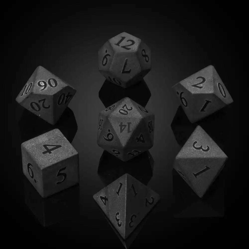 Obsidian Gemstone RPG Dice Set - 7 Piece