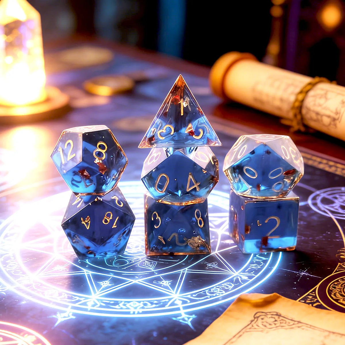 Mineral-Style RPG Dice Set - 7 Piece - Design 9