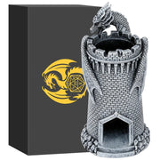 Creative Dragon Castle Dice Tower Dices Rolling Trays Decoration Tabletop Board Role Play Game Accessory with Storage Box