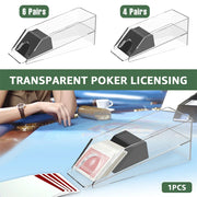 4/6 Pairs Blackjack Card Shoe Acrylic Clear Card Tray Organizer utomatic Downward Pressure Card Tray Home Poker Game Accessories