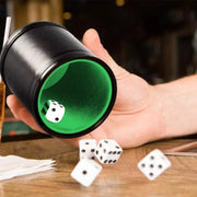 Quiet PU Leather Straight Dices Cup Shaker Dices Cups Drinking Game Entertainment Dices Cup Bar Game Supply