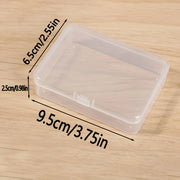 5/8Pcs Clear Card Storage Box With Dustproof Lid Desktop Organizer For Photo Cards Coins Small Accessories