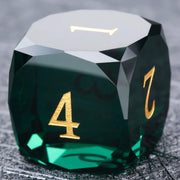 1-7pcs Purple Crystal Gemstone Dice Set Golden Word DND Dice Multi-sided Polyhedral Dice for D&D Game COC Role Playing RPG Table