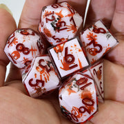 Handmade DND Gift For Board Games Polyhedral Resin DND Dice Set Role Playing Table Game RPG Dice Sharp Edge Dice-Layer13